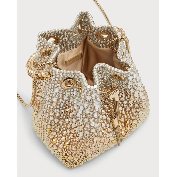 Jimmy Choo Bon Bon Gold & Silver Crystal Shoulder Bag - Picture 1 of 16